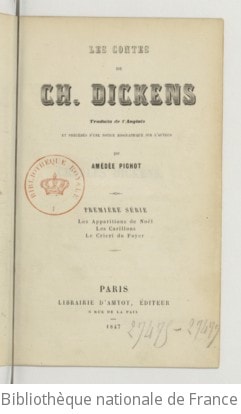 Cover of Les contes de Ch. Dickens. Série 1. Les apparitions de Noël