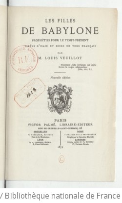 Cover of Les filles de Babylone