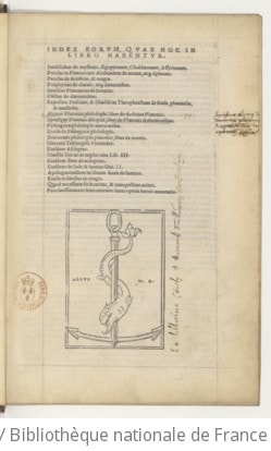 Cover of Index eorum quae hoc in libro habentur