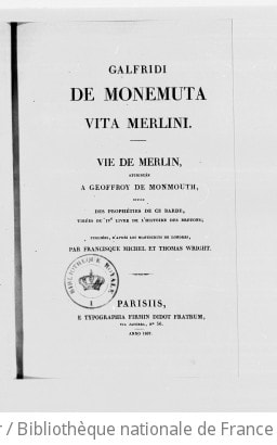 Cover of Galfridi de Monemuta Vita Merlini