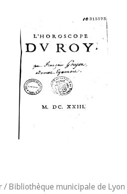 Cover of L'horoscope du Roy