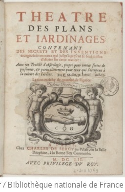 Cover of Théâtre des plans et jardinages