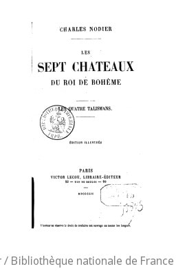 Cover of Les sept châteaux du roi de Bohême ; les quatre talismans