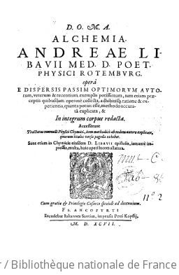 Cover of Alchemia, Andreae Libavii. [T. 1]