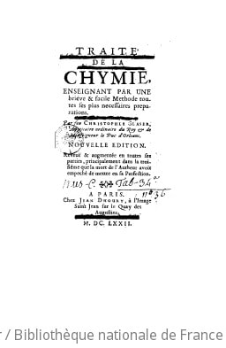 Cover of Traité de la chymie (Nouv. éd.)