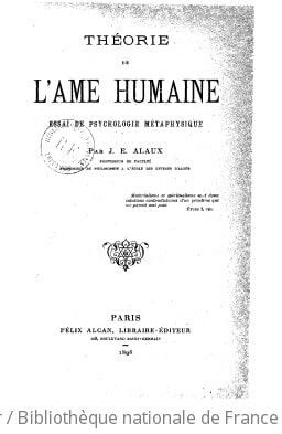 Cover of Théorie de l'âme humaine
