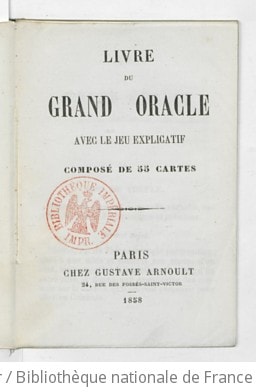 Cover of Livre du grand oracle avec le jeu explicatif composé de 55 cartes