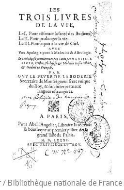 Cover of Les trois livres de la vie
