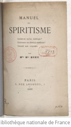 Cover of Manuel du spiritisme