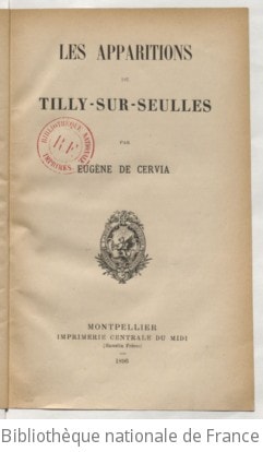 Cover of Les apparitions de Tilly-sur-Seulles