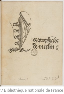 Cover of Les prophecies de Merlin