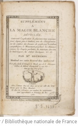 Cover of Supplément à la Magie Blanche - Decremps