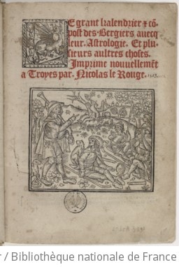 Cover of Le grant kalendrier et compost des bergiers avecq leur astrologie et plusieurs aultres choses