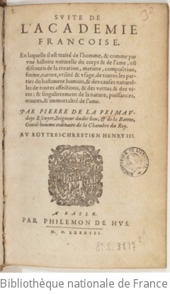 Cover of Suite de l'Academie francoise