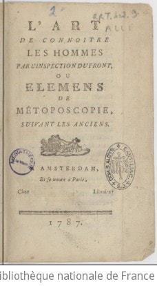 Cover of L'Art de connoitre les hommes par l'inspection du front ou Elemens de métoposcopie suivant les anciens (suivi de) ; L'Art de lire dans les lignes et caractères qui sont dans les mains, ou Elemens de Chiromancie (suivi de) ; Jeu des tarots, ou le livre de Thot, ouvert à la manière des Egyptiens pour servir à l'interprétation de tous les rêves, songes et visions diurnes et nocturnes