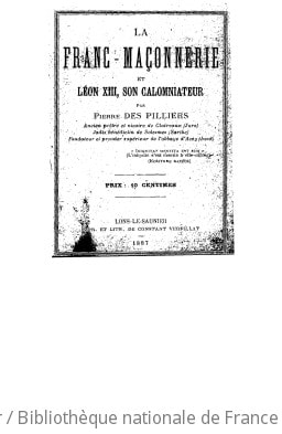 Cover of La franc-maçonnerie et Léon XIII, son calomniateur