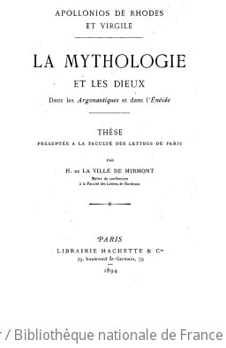 Cover of Apollonios de Rhodes et Virgile