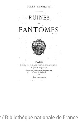 Cover of Ruines et fantômes