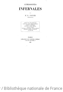 Cover of Curiosités infernales