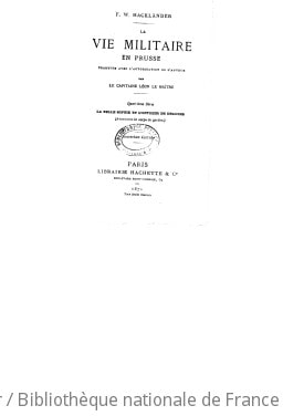Cover of La vie militaire en Prusse. La belle Sophie et l'officier de dragons