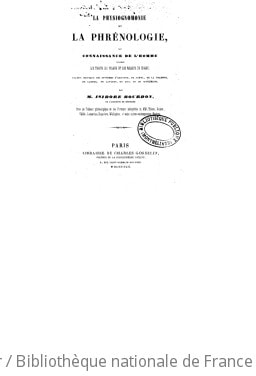 Cover of La physiognomonie et la phrenologie; ou, Connaissance de l'homme d'après les traits du visage et les reliefs du crane