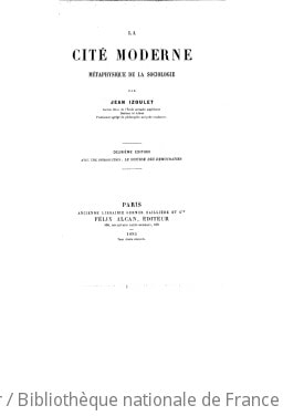 Cover of La cité moderne et la métaphysique de la sociologie ; Le suicide des démocraties (2e édition)