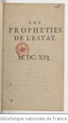 Cover of Les Prophéties de l'Estat