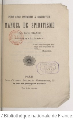 Cover of Manuel de spiritisme
