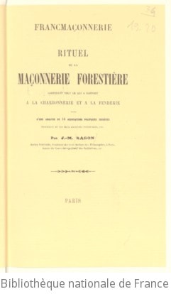 Cover of Rituel de la Maçonnerie forestière