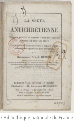 Cover of La secte antichrétienne