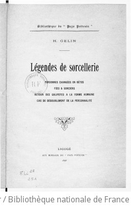 Cover of Légendes de sorcellerie