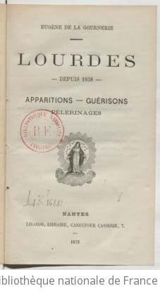 Cover of Lourdes depuis 1858