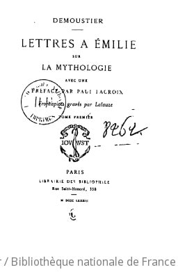 Cover of Lettres à Émilie sur la mythologie. T1