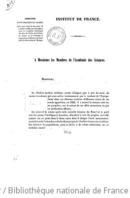 Cover of Demande d'une enquête en Orient ayant pour objet de découvrir s'il y aurait, en effet, une coïncidence entre les éruptions volcaniques des mers de l'Inde, de la Chine, du Japon et de l'Océanie, et l'apparition du choléra asiatique dans les divers États de l'Europe