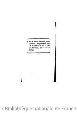 Cover of Cours d'études à l'usage des élèves de l'École royale militaire. , Principes de métaphysique et de morale à l'usage des élèves de l'Ecole royale militaire