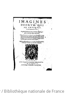 Cover of Imagines deorum, qui ab antiquis colebantur ([Reprod.])