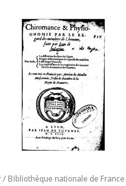 Cover of Chiromance & physiognomie par le regard des membres de l'homme faite par Jean de Indagine ([Reprod.])