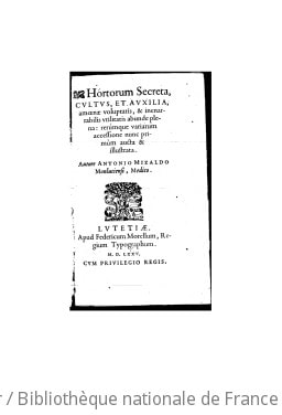 Cover of Hortorum secreta