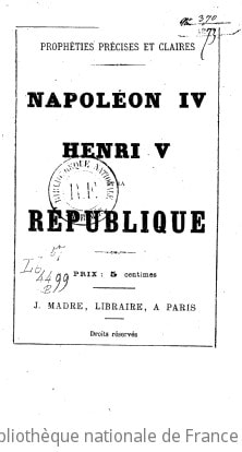 Cover of Prophéties précises et claires