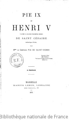 Cover of Pie IX et Henri V