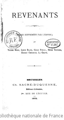 Cover of Revenants