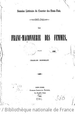 Cover of La Franc-maçonnerie des femmes