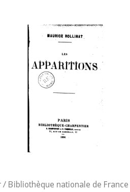 Cover of Les apparitions