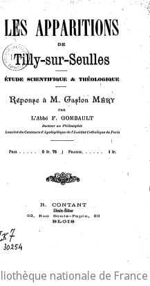 Cover of Les apparitions de Tilly-sur-Seulles