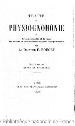 Cover of Traité de physiognomonie, ou Art de connaître et juger les moeurs et caractères d'après la physionomie (5e édition revue et augmentée)