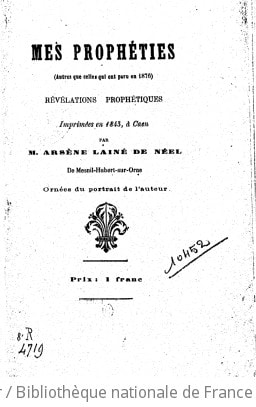 Cover of Mes prophéties (autres que celles qui ont paru en 1876)