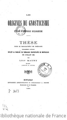Cover of Les origines du gnosticisme, étude d'histoire religieuse