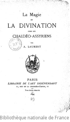 Cover of La magie et la divination chez les Chaldéo-Assyriens