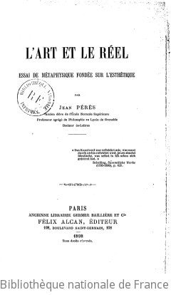 Cover of L'art et le réel