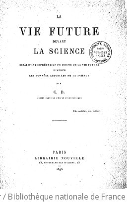 Cover of La vie future devant la science